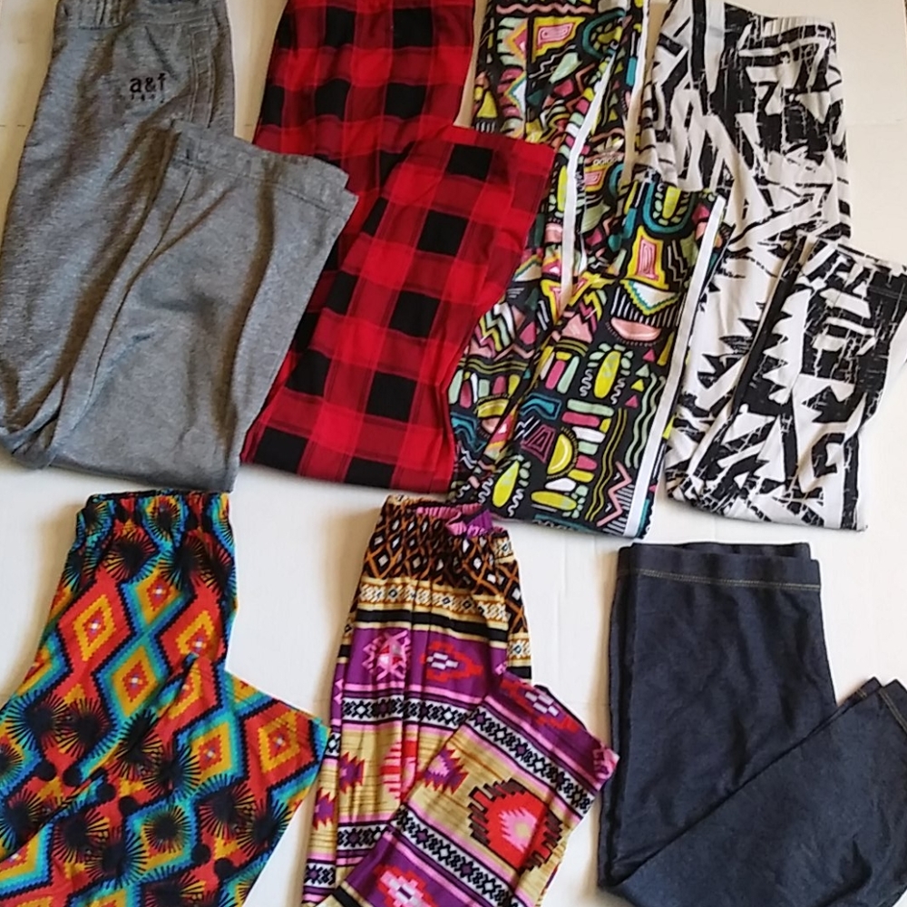 Kids girls Leggings Bundle and Capri Leggings